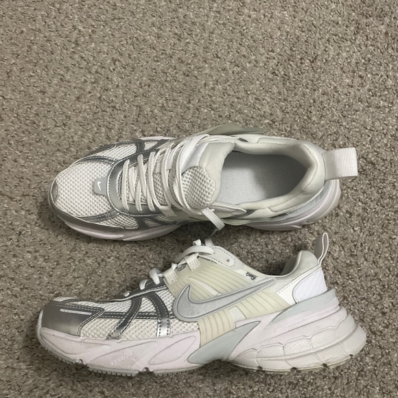 Nike Shoes - Nike White and Silver Athletic Shoes